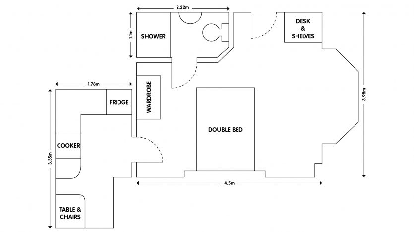 Apt 1 103 Forest Road Loughborough studio apartment