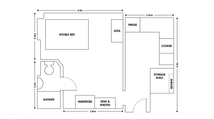 Apt 5 103 Forest Road Loughborough studio apartment