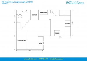 Apt 8, 103 Forest Rd Studio apartment loughborough