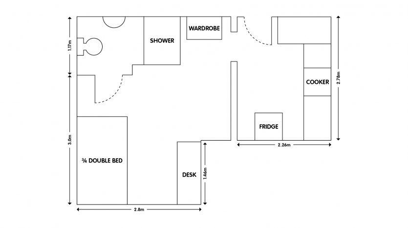 Apt 8, 103 Forest Rd Studio apartment loughborough