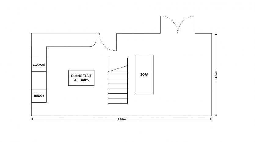 studio apartment ground floor