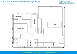 Borrowdale Way 1 bed student apartment in loughborough