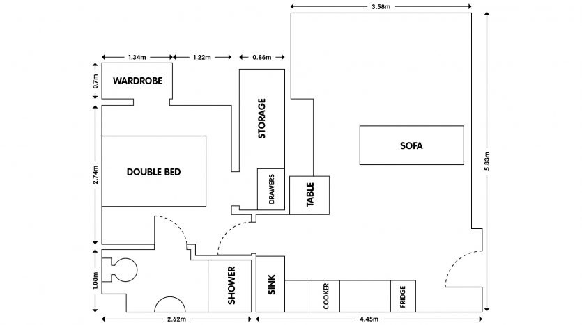 Borrowdale Way 1 bed student apartment in loughborough